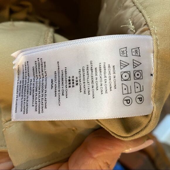 Michael Kors 6 Khaki Casual Workwear Cotton Trousers Tapered Pants - Picture 9 of 9